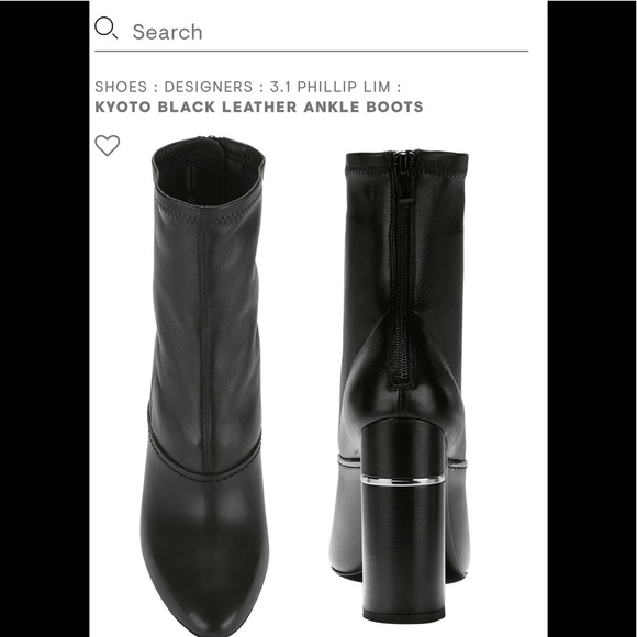 SOLD!!  PHILLIP LIM Kyoto Leather Black 10 40.5 - Picture 2 of 7